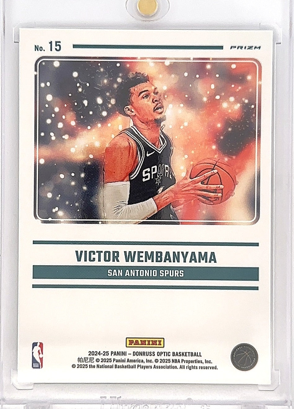 2024 Panini Donruss Optic Mythical Victor Wembanyama [Lazer] #15 — back