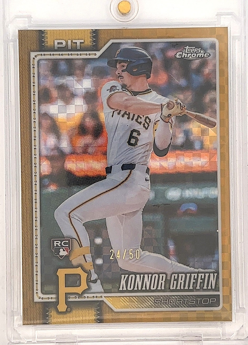 2026 Topps Chrome Konnor Griffin [Gold X-Fractor] #74 — front