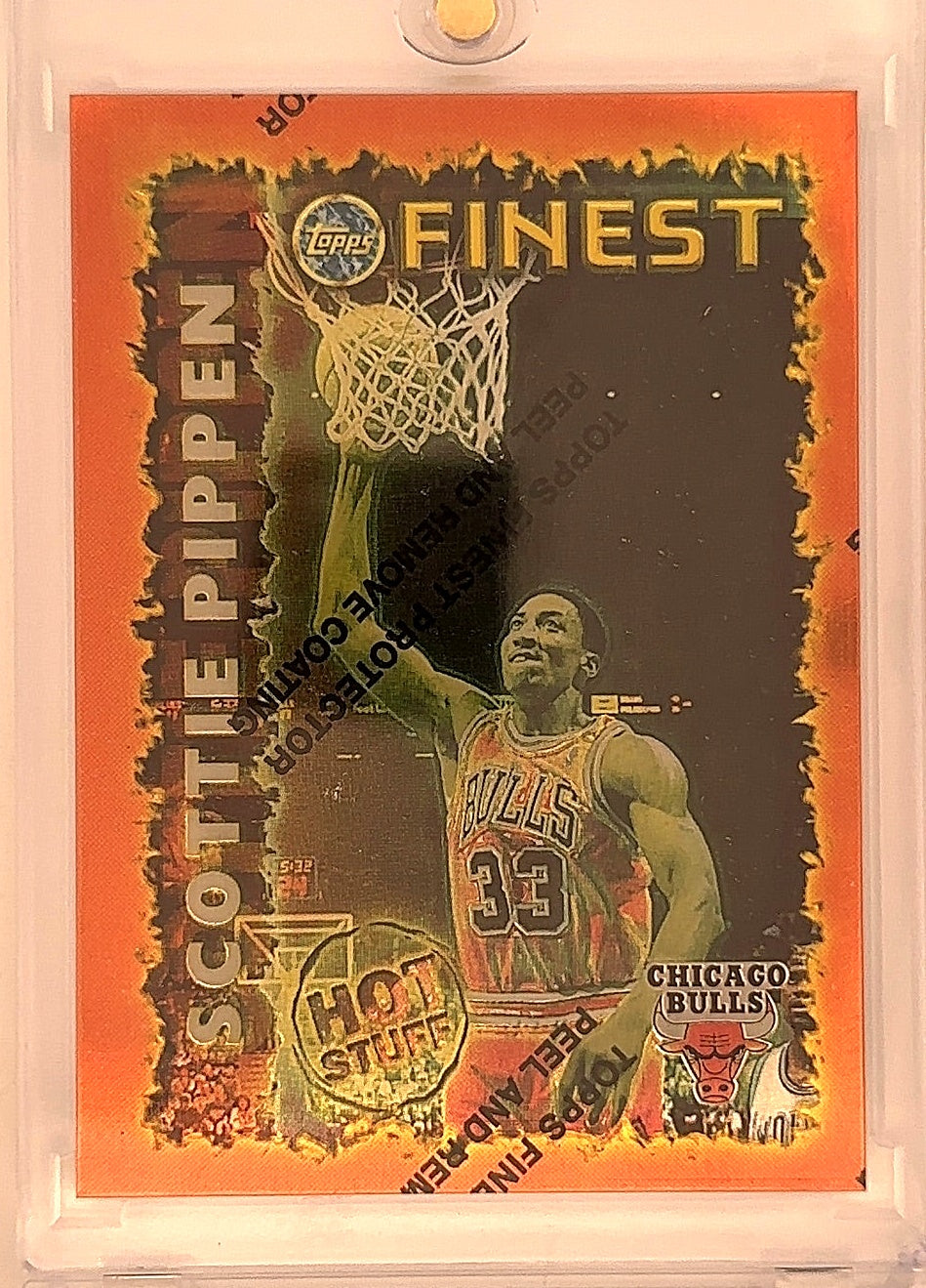 1995 Finest Hot Stuff Scottie Pippen (With Coating) #HS11 — front