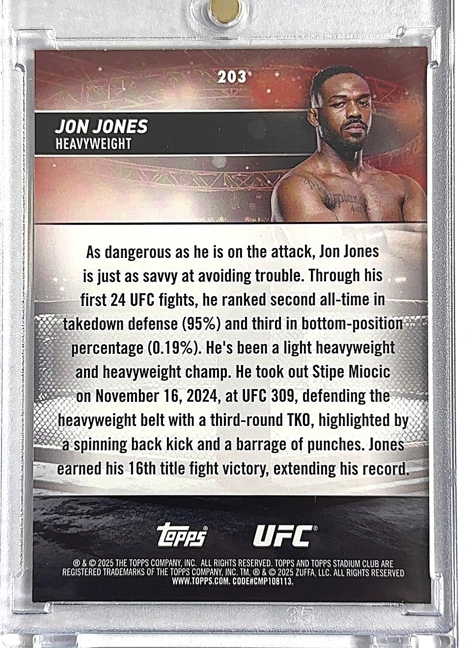Jon Jones Image Variation SSP 2025 — back