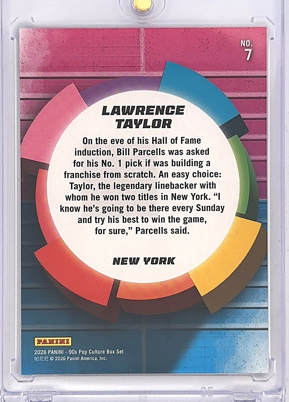 Lawrence Taylor 90s Pop Culture no.7 — back