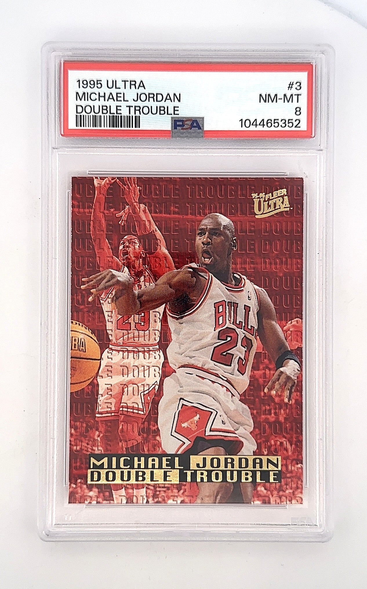 1995 Ultra Double Trouble Michael Jordan #3 PSA 8 — front