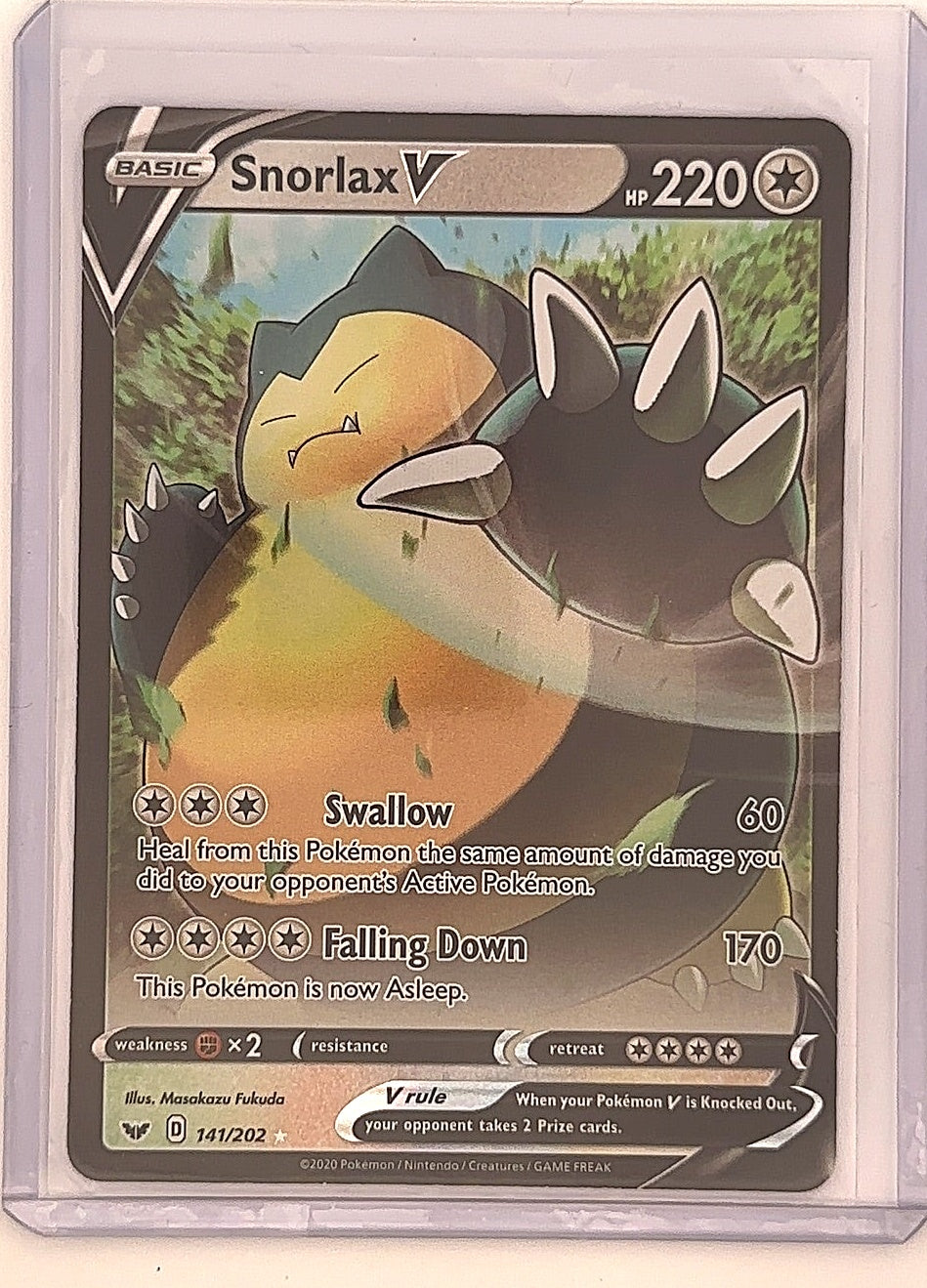 Snorlax V #141/202 — front