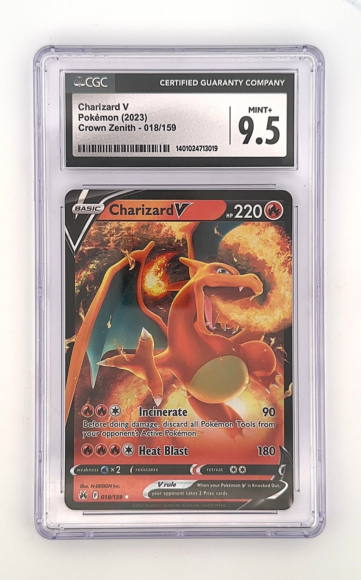 Charizard V #018/159 CGC 9.5 — front