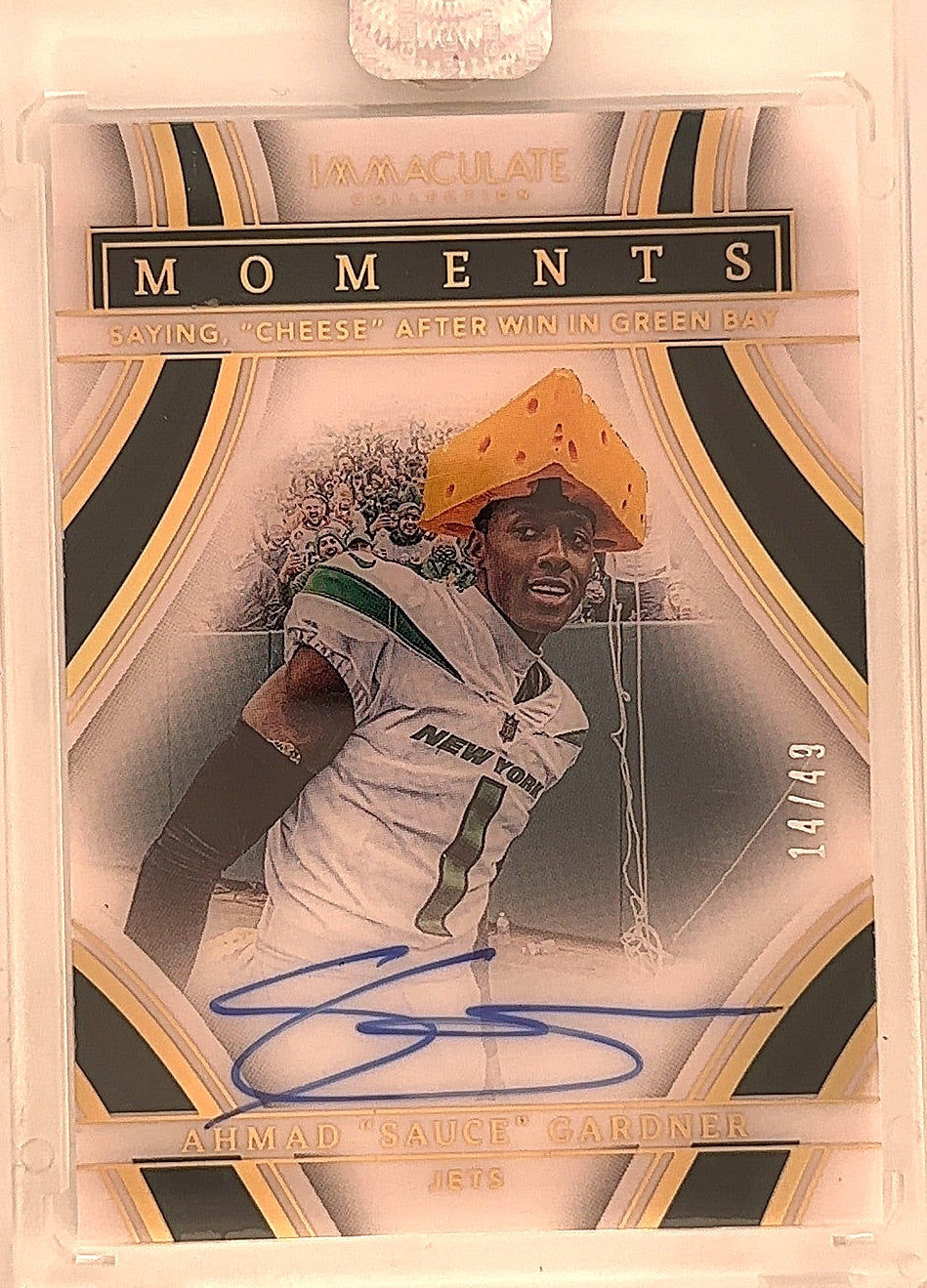 2023 Panini Immaculate Moments Autograph Ahmad “Sauce” Gardner /49 #12 — front