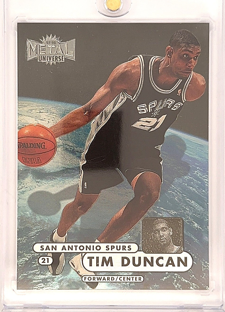 1997 Metal Universe Championship Tim Duncan #72 — front