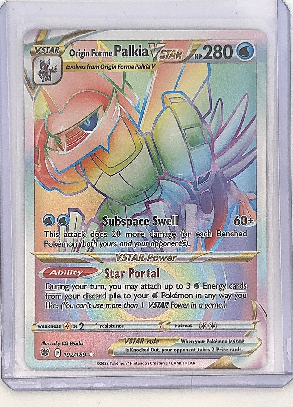 Origin Forme Palkia VSTAR (Secret) (192) #192/189 — front