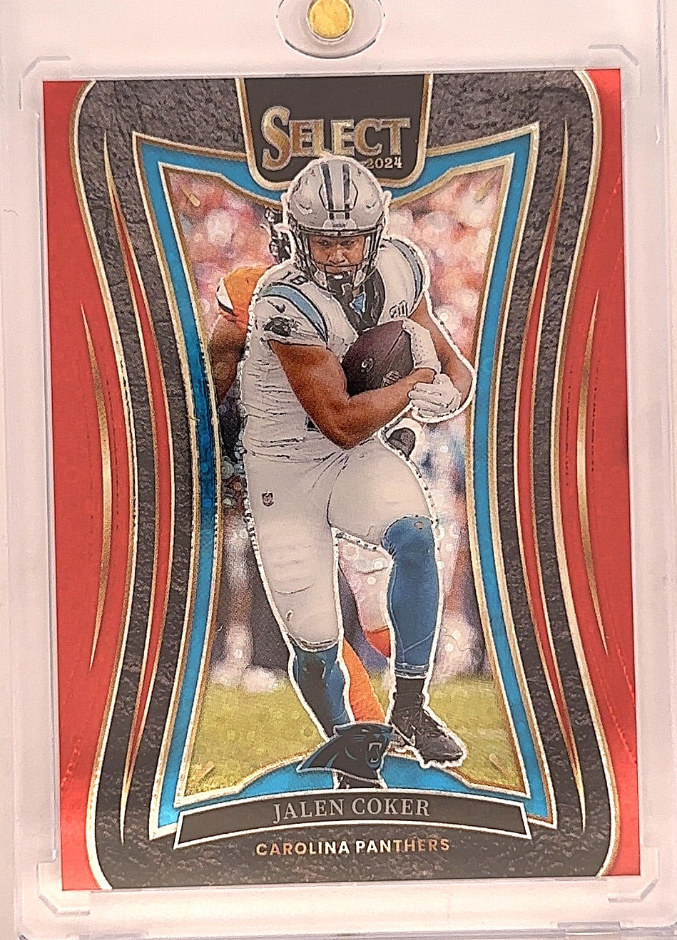 2024 Panini Select Jalen Coker /49 [Red Disco Prizm] #355 — front