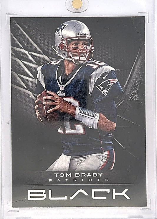 2012 Panini Black Tom Brady [Black] #34 095/349 — front