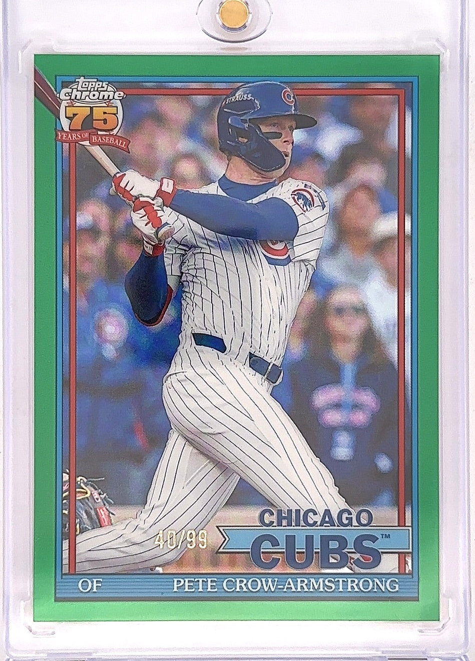 2026 Topps Chrome 1991 Pete Crow-Armstrong [Green Refractor] #91CB-14 — front