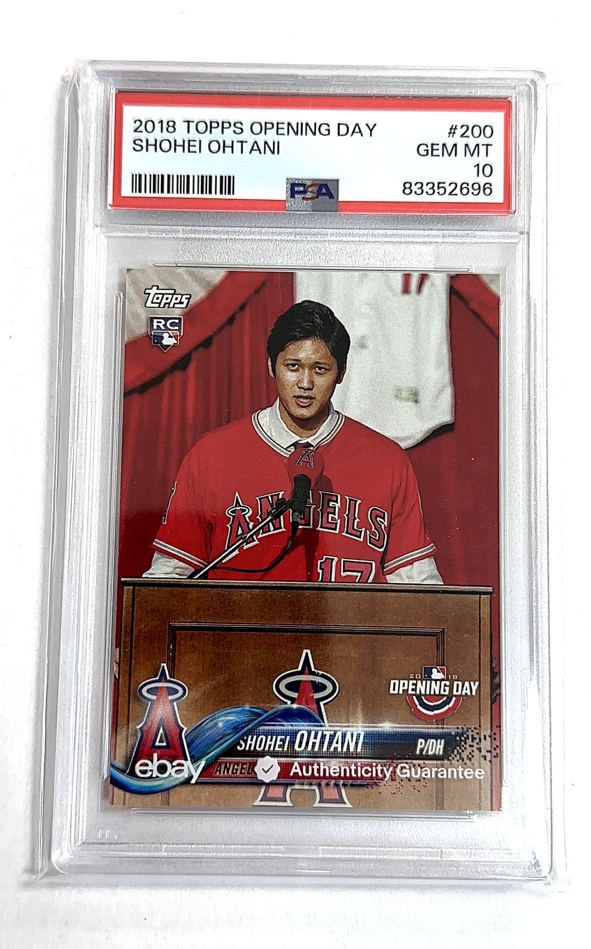 2018 Topps Opening Day Shohei Ohtani #200 RC PSA 10 — front