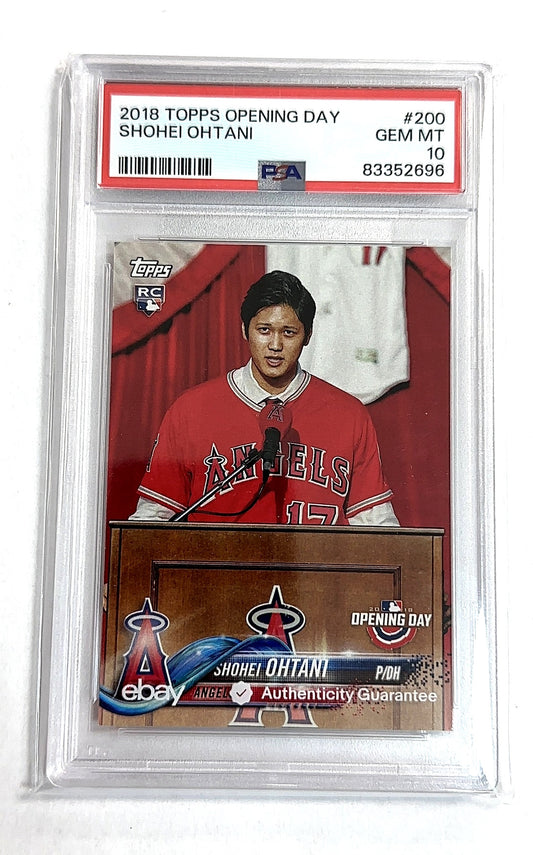 2018 Topps Opening Day Shohei Ohtani #200 RC PSA 10 — front