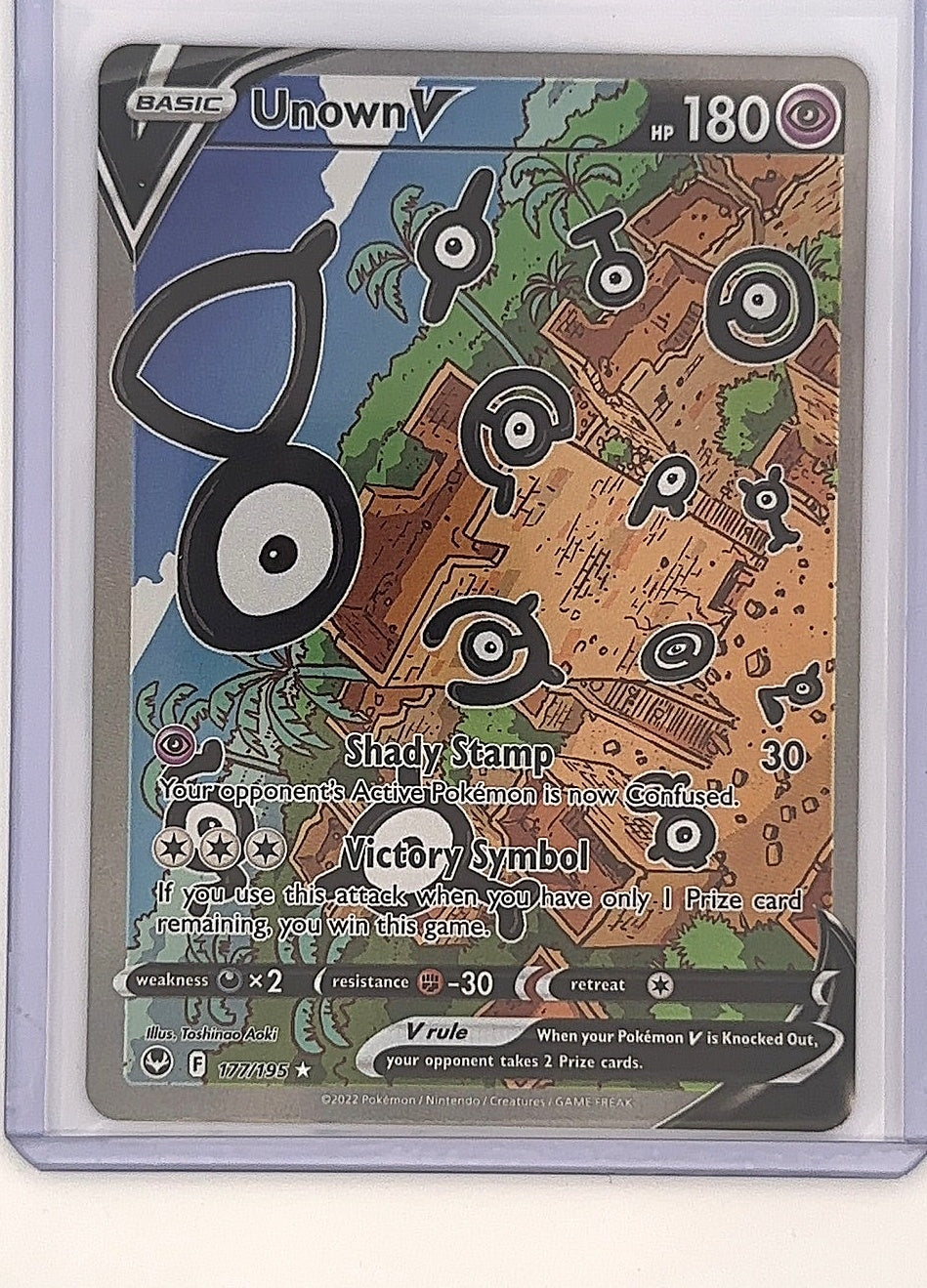 Unown V (Alternate Full Art) #177/195 — front