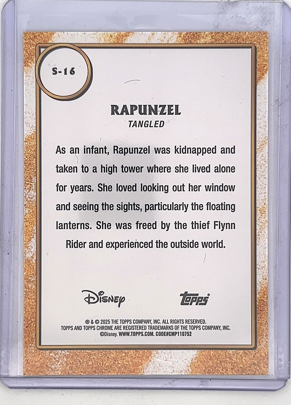 Rapunzel Topps Chrome Shiny — back