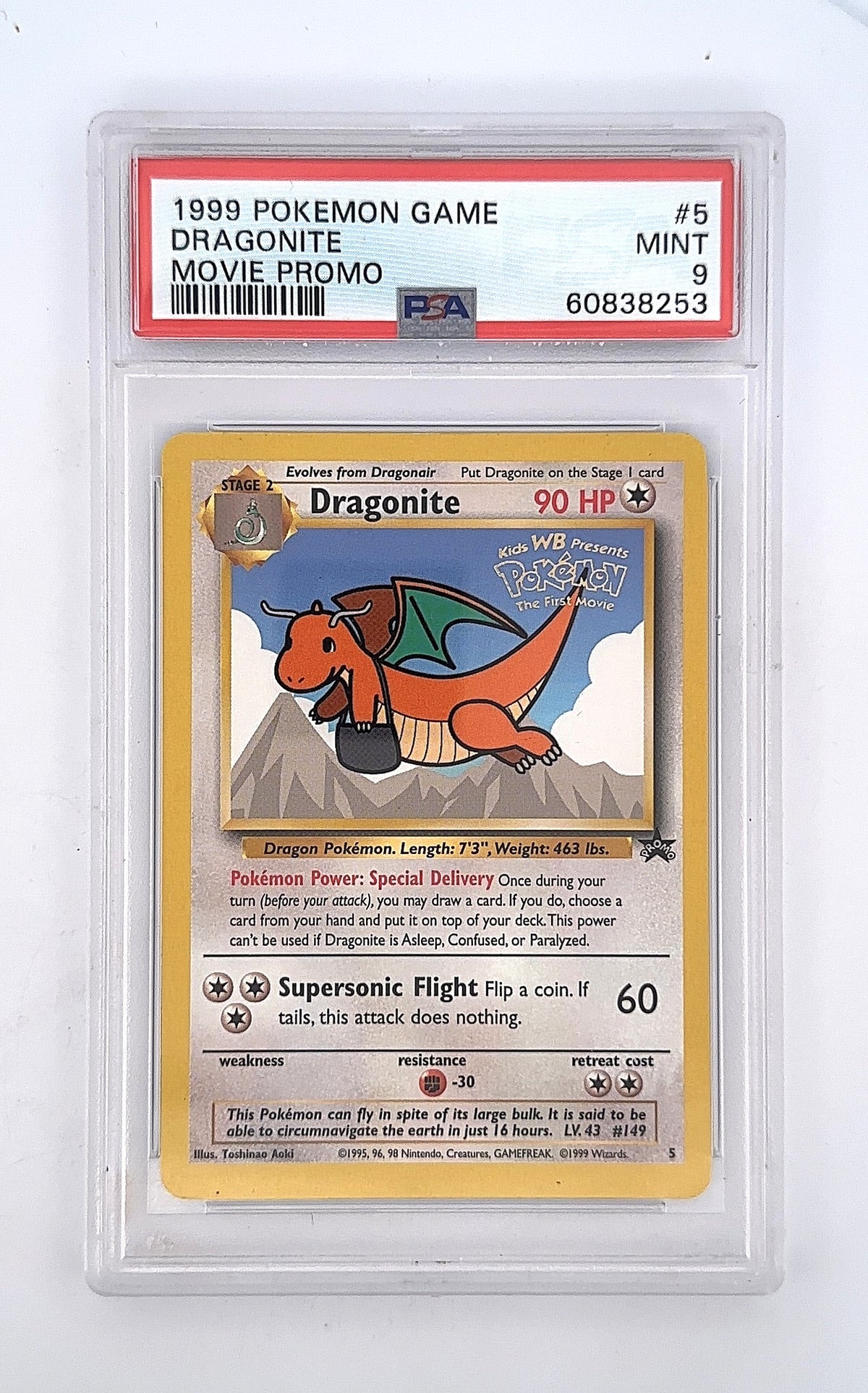 Dragonite (Movie Promo) #05/53 PSA MINT 9 — front