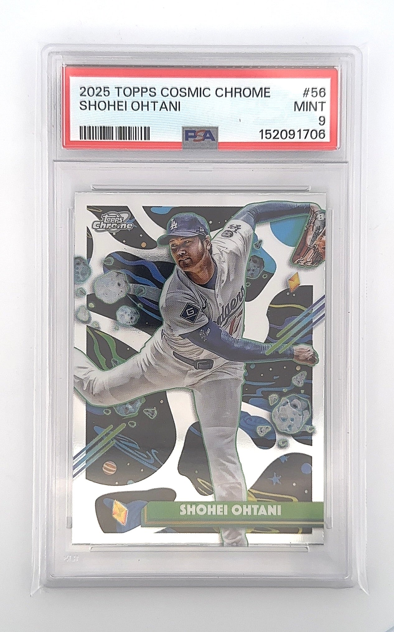 2025 Topps Cosmic Chrome Shohei Ohtani #56 PSA 9 — front