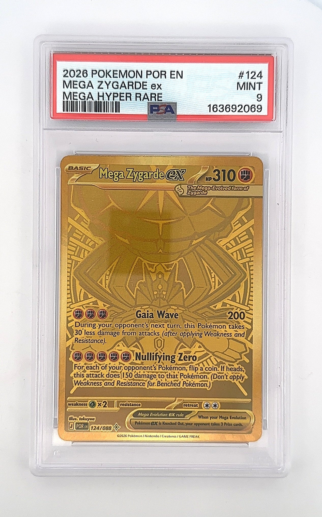 Mega Zygarde ex - 124/088 #124/088 PSA MINT 9 — front