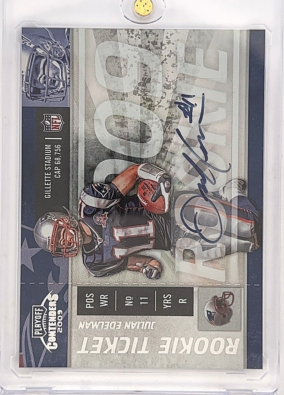Julian Edelman Rookie Ticket Auto #176 — front