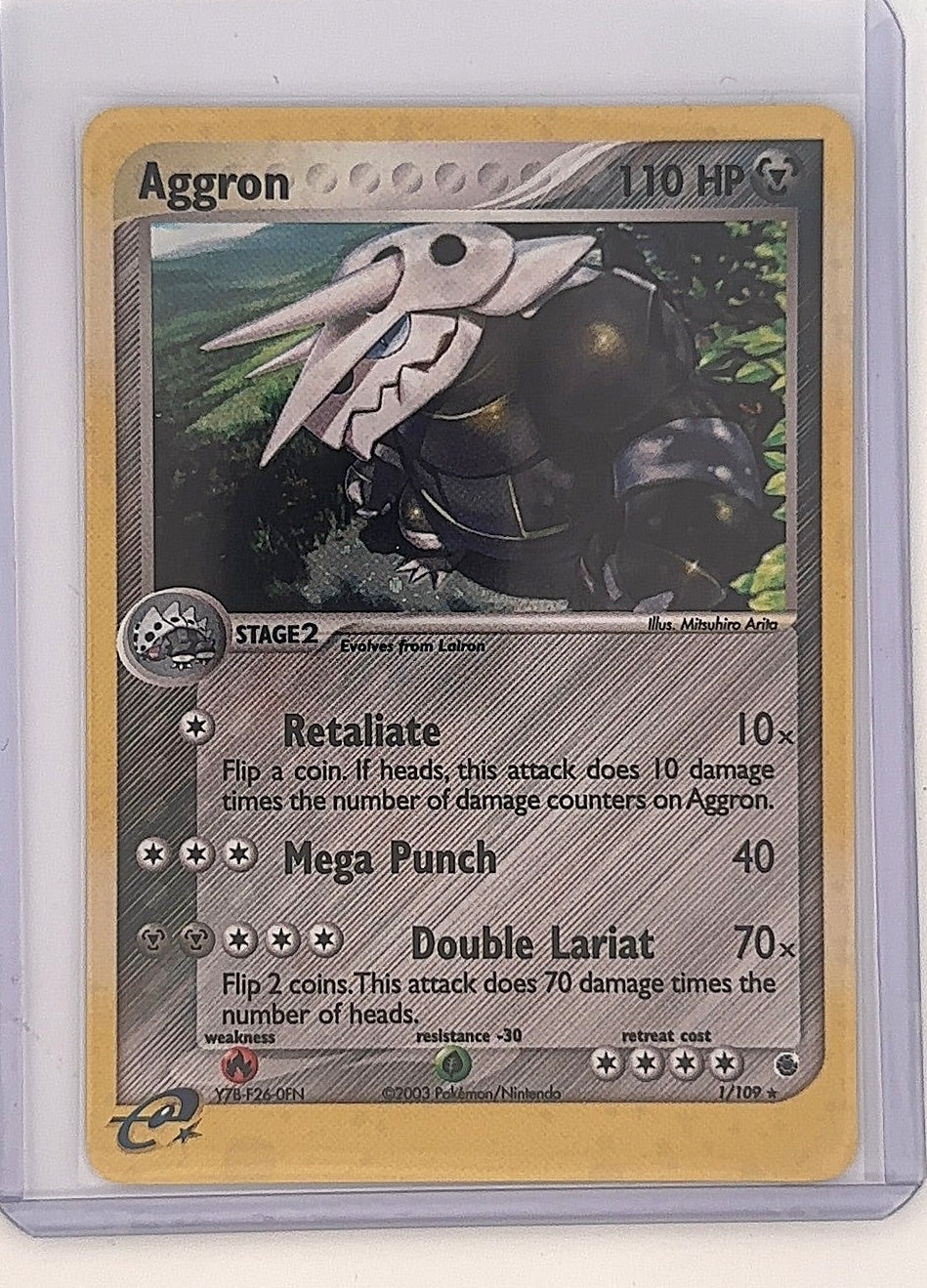 Aggron Ruby & Sapphire Holo 1/109 — front