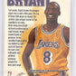 1997 Skybox Z Force Kobe Bryant #195 — back