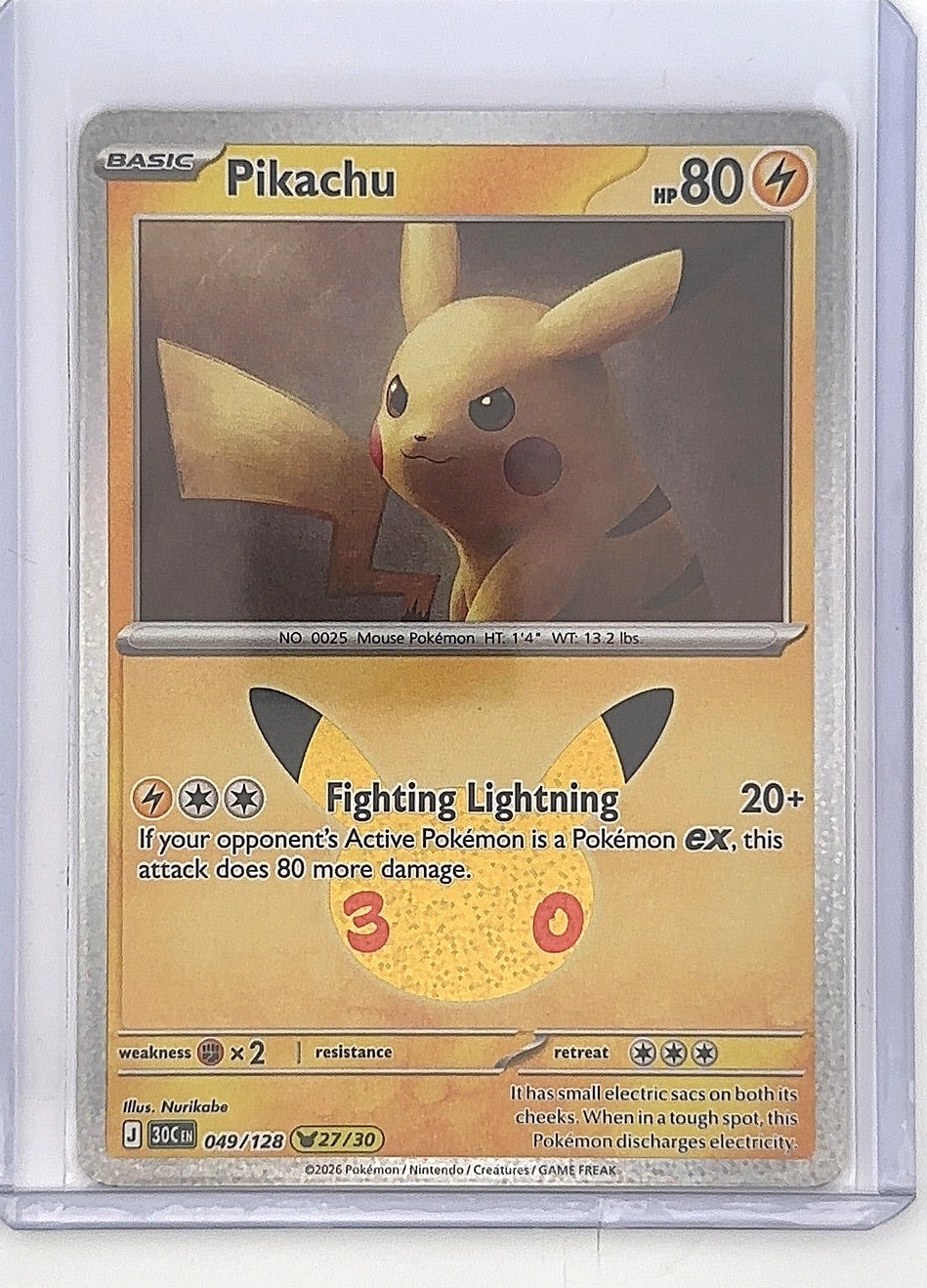 Pikachu - 049/128 #049/128 — front