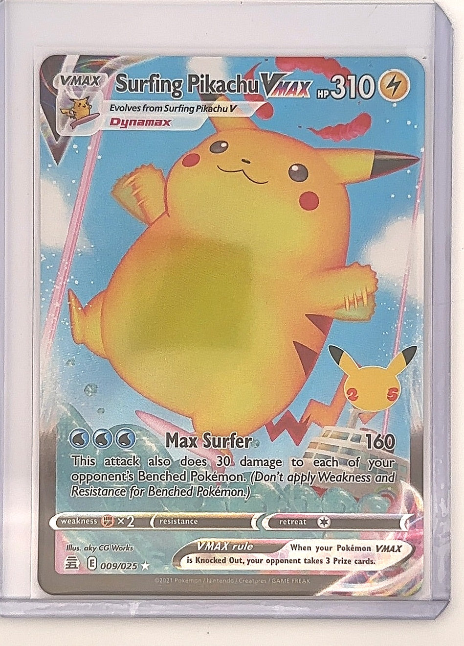 Surfing Pikachu VMAX #009/025 — front