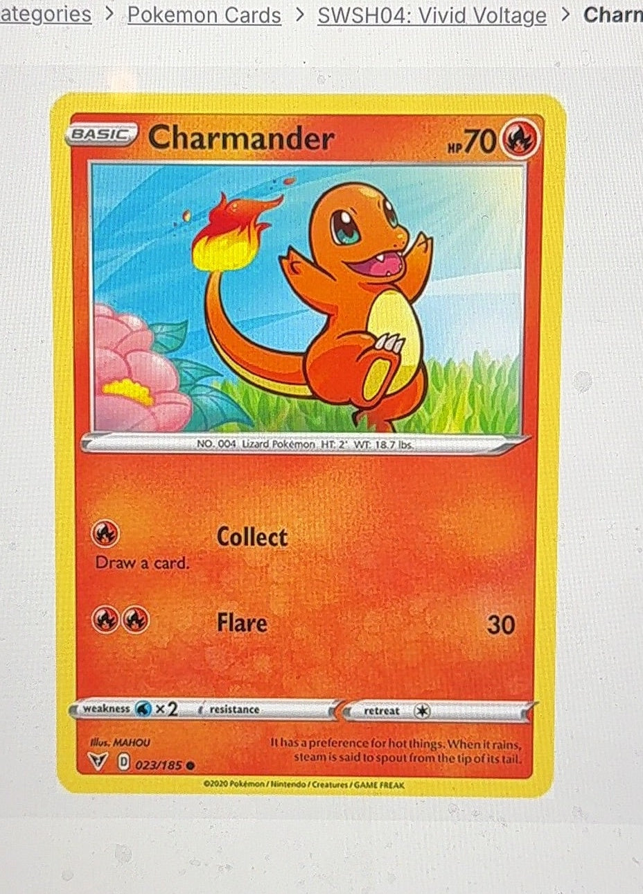 Charmander #023/185 — front