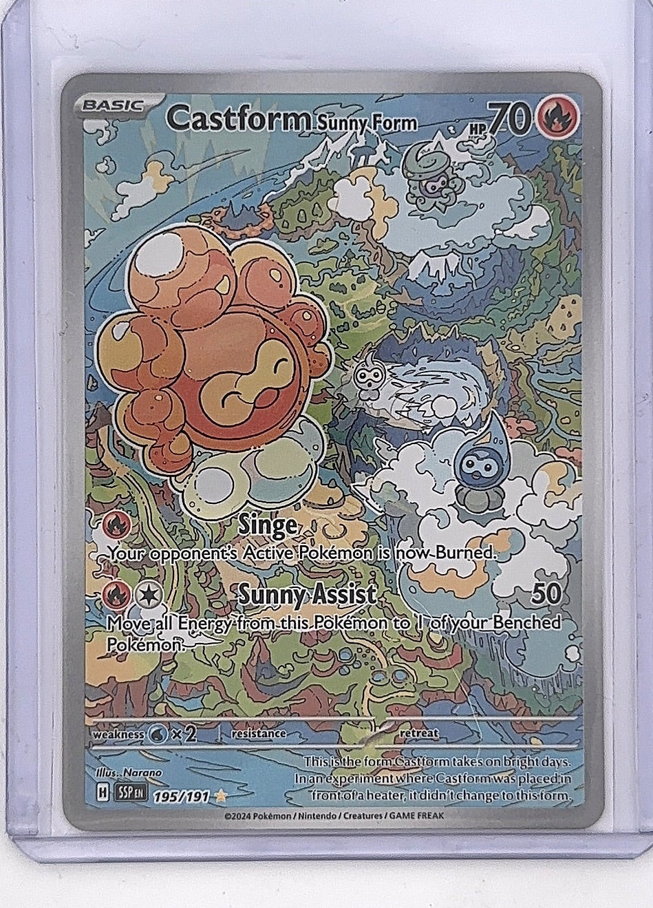 Castform Sunny Form - 195/191 #195/191 — front