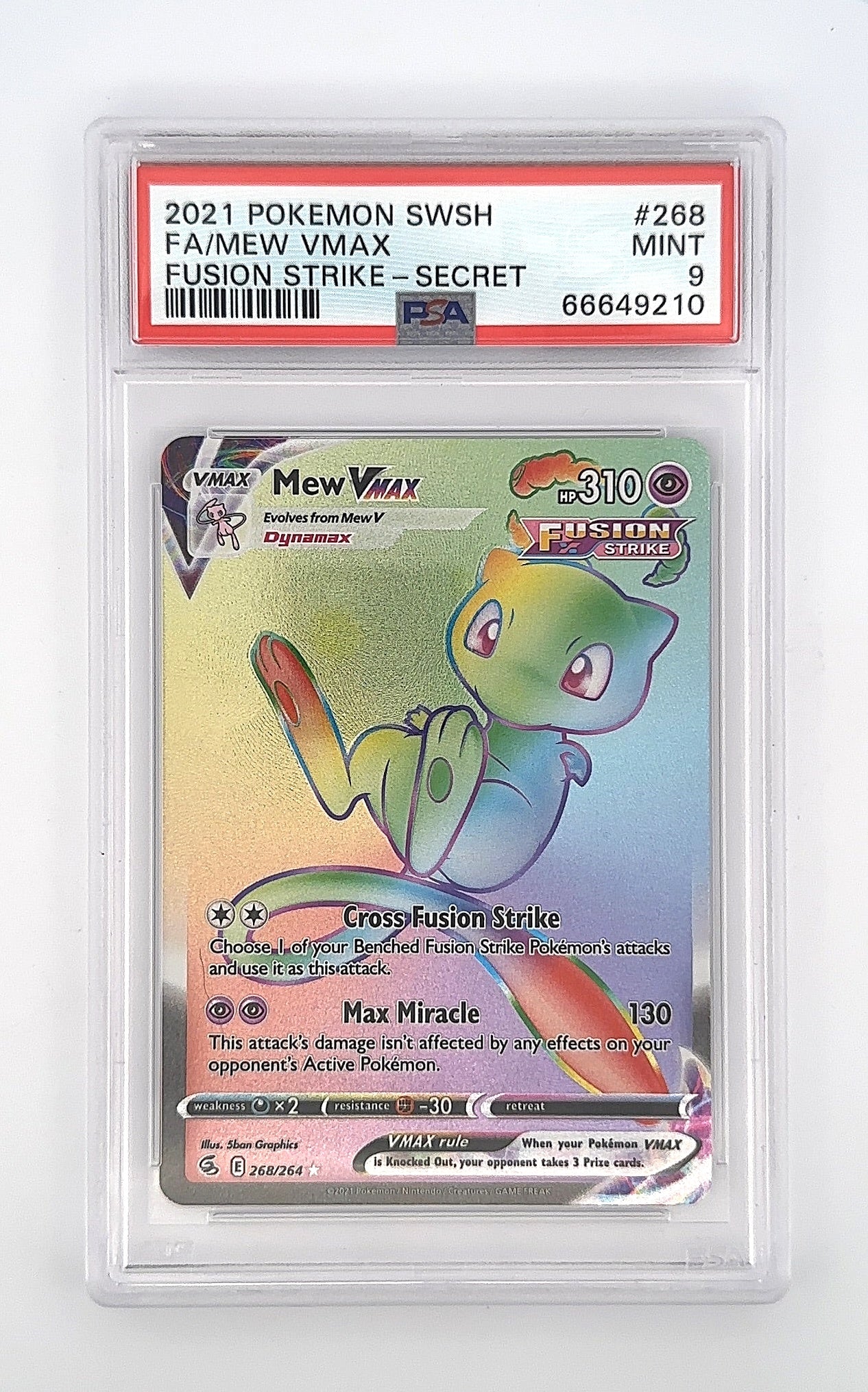 Mew VMAX (Secret) #268/264 PSA MINT 9 — front