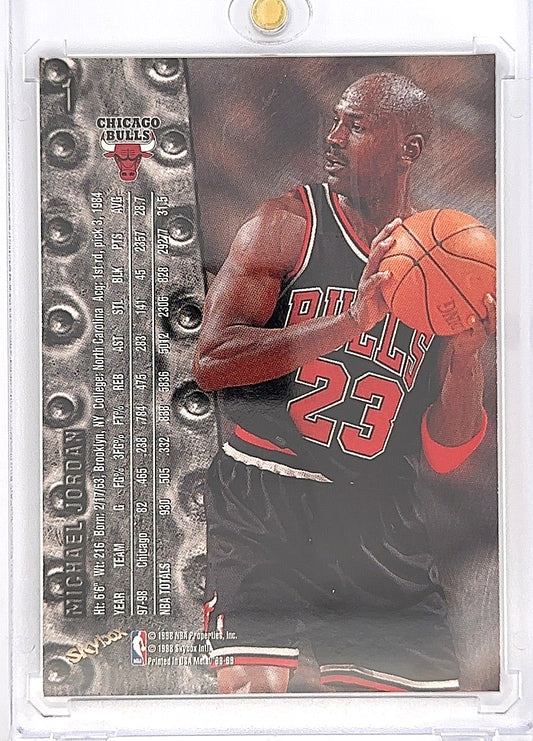 1998-99 Skybox Metal Universe Michael Jordan #1 — back