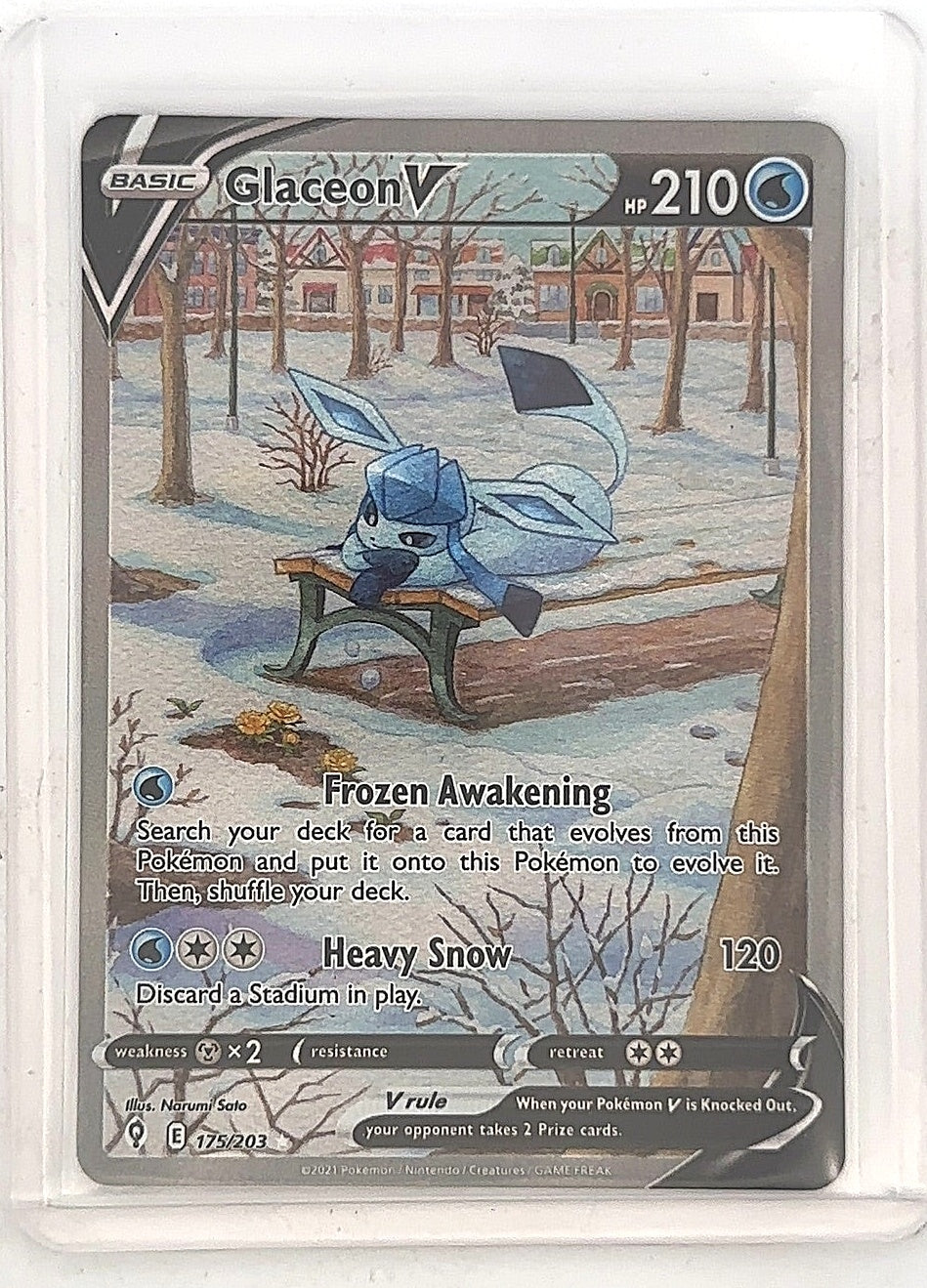 Glaceon V (Alternate Full Art) #175/203 — front
