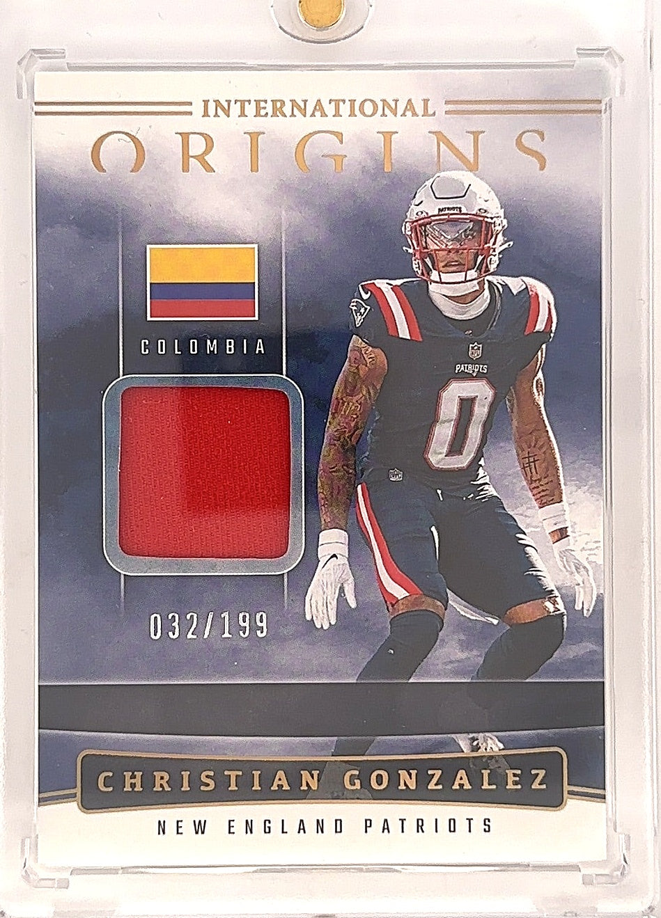 Christian Gonzalez International Origins Patch /199 — front