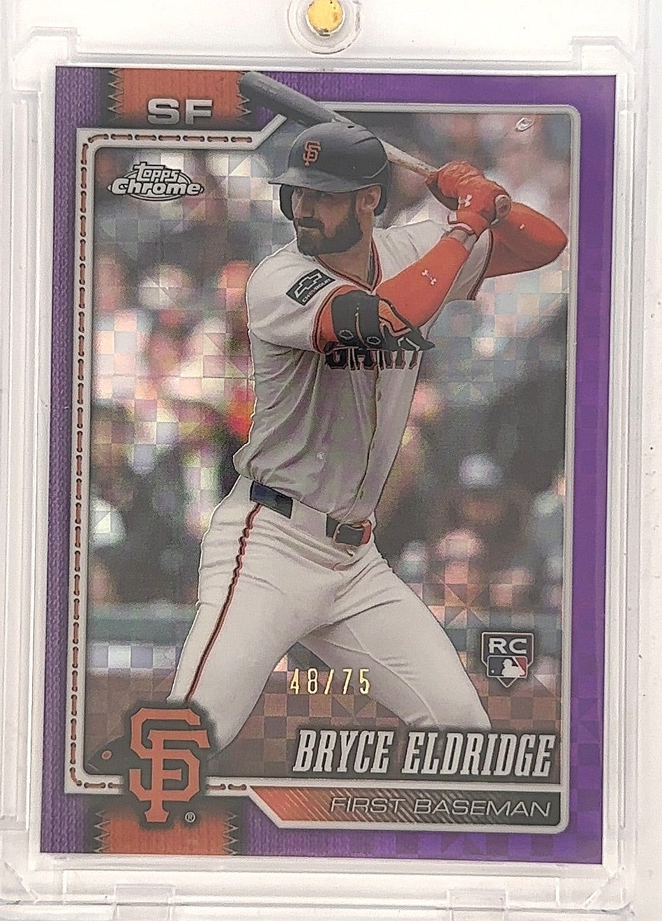 2026 Topps Chrome Bryce Eldridge [Purple X-Fractor] #254 — front