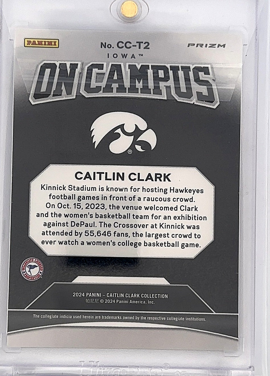 Caitlin Clark On Campus 2024 — back