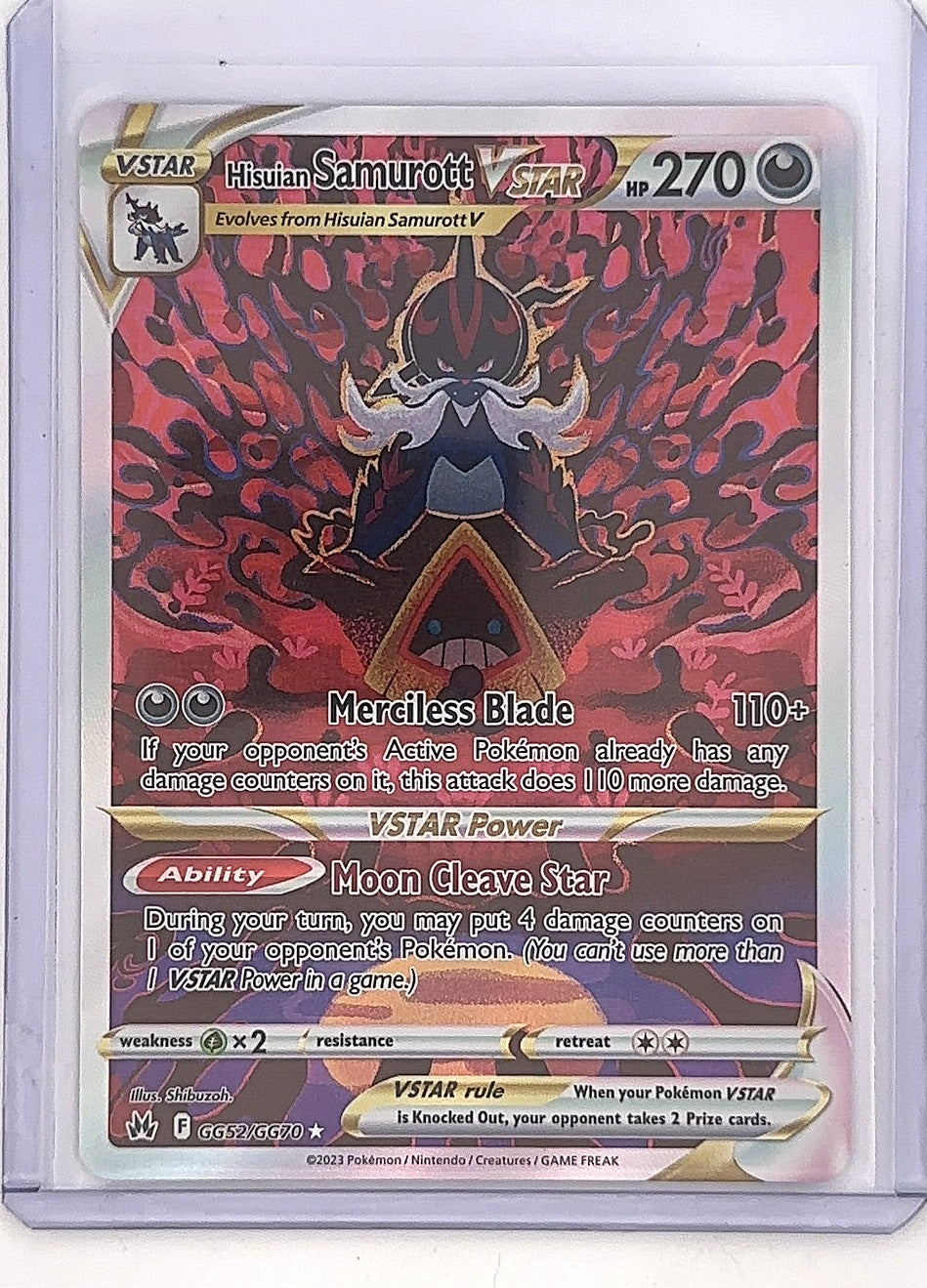 Hisuian Samurott VSTAR #GG52/GG70 — front