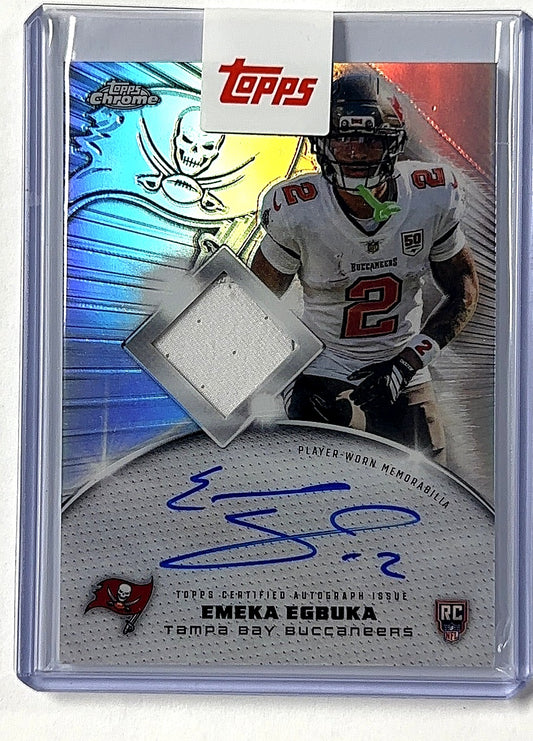 2025 Topps Chrome Rookie Patch Autograph Emeka Egbuka #RPA-EE AUTO — front