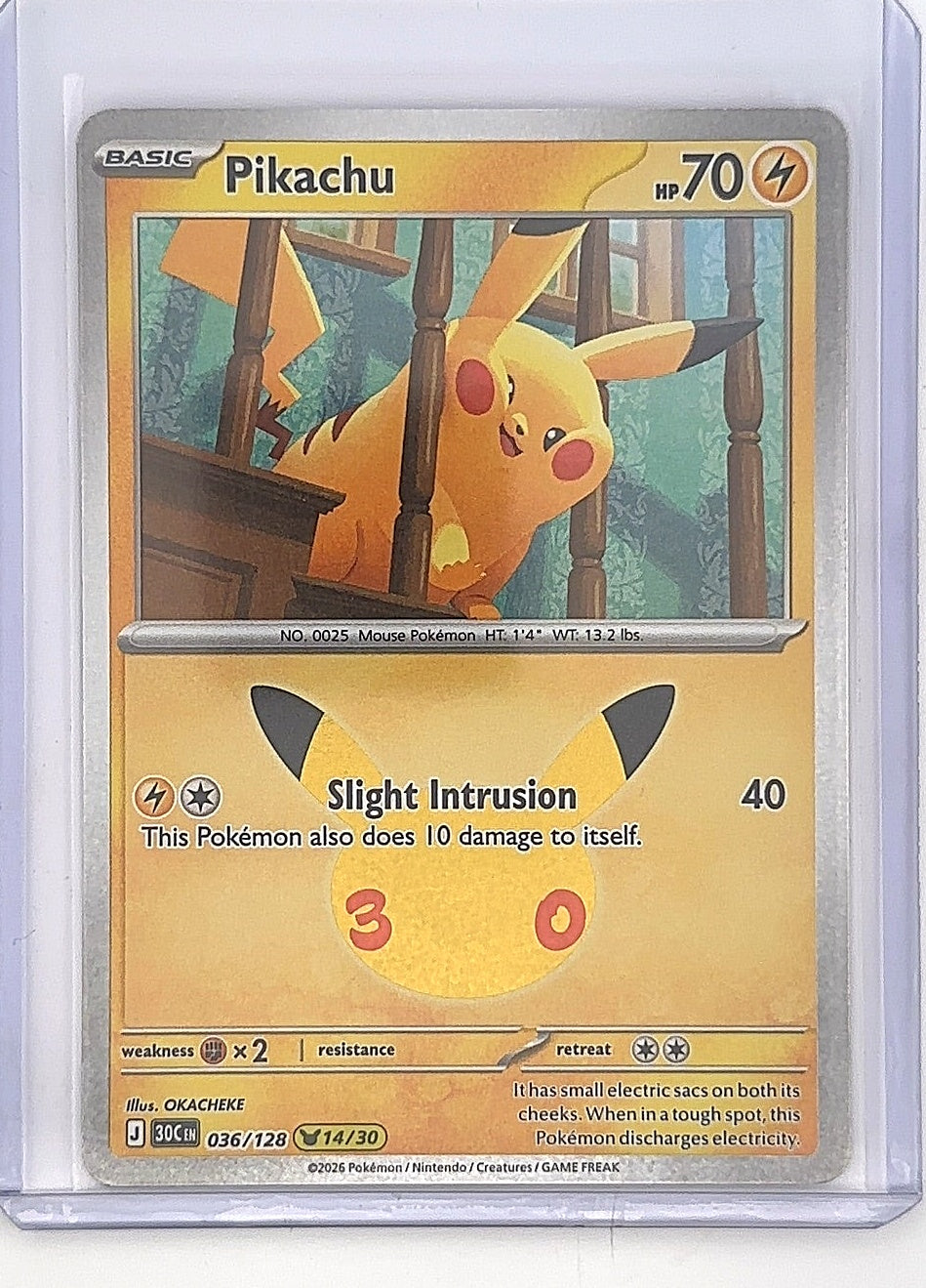 Pikachu - 036/128 #036/128 — front