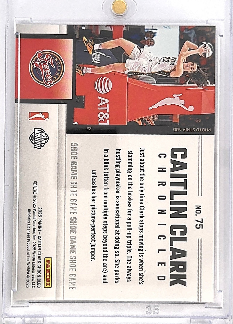 2025 Panini Caitlin Clark Chronicled Caitlin Clark [Red Holo] #75 — back
