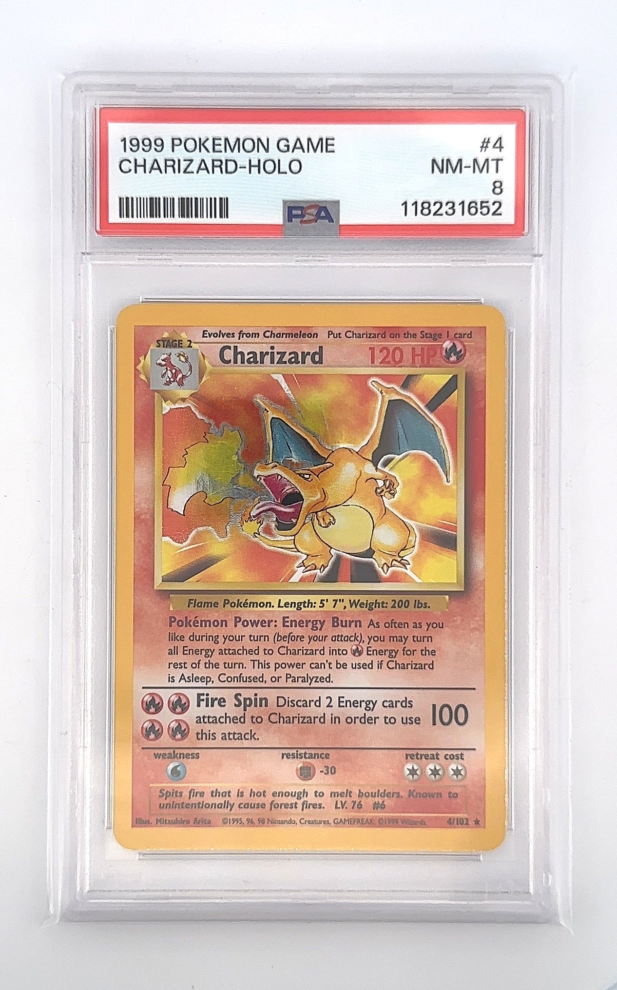 Charizard #004/102 PSA NM-MT 8 — front