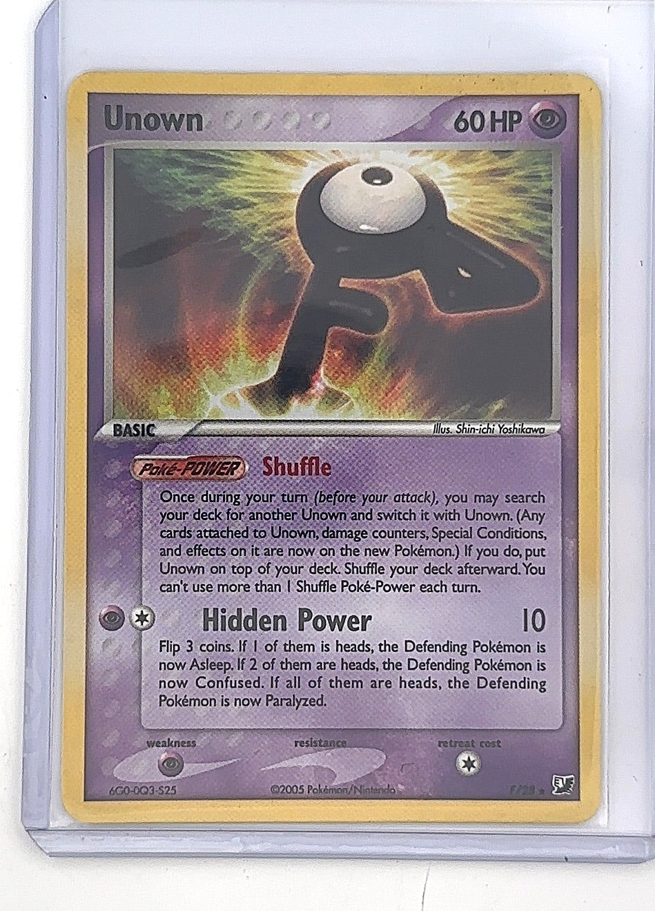 Unown (F) #F/28 — front