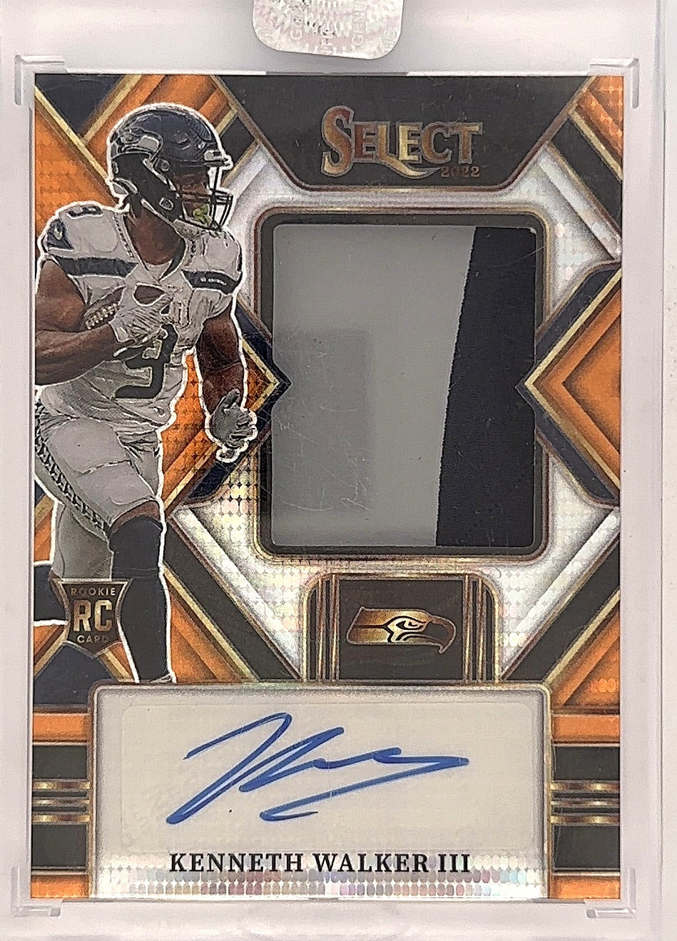 Kenneth Walker III Select Rookie Patch Auto /30 — front