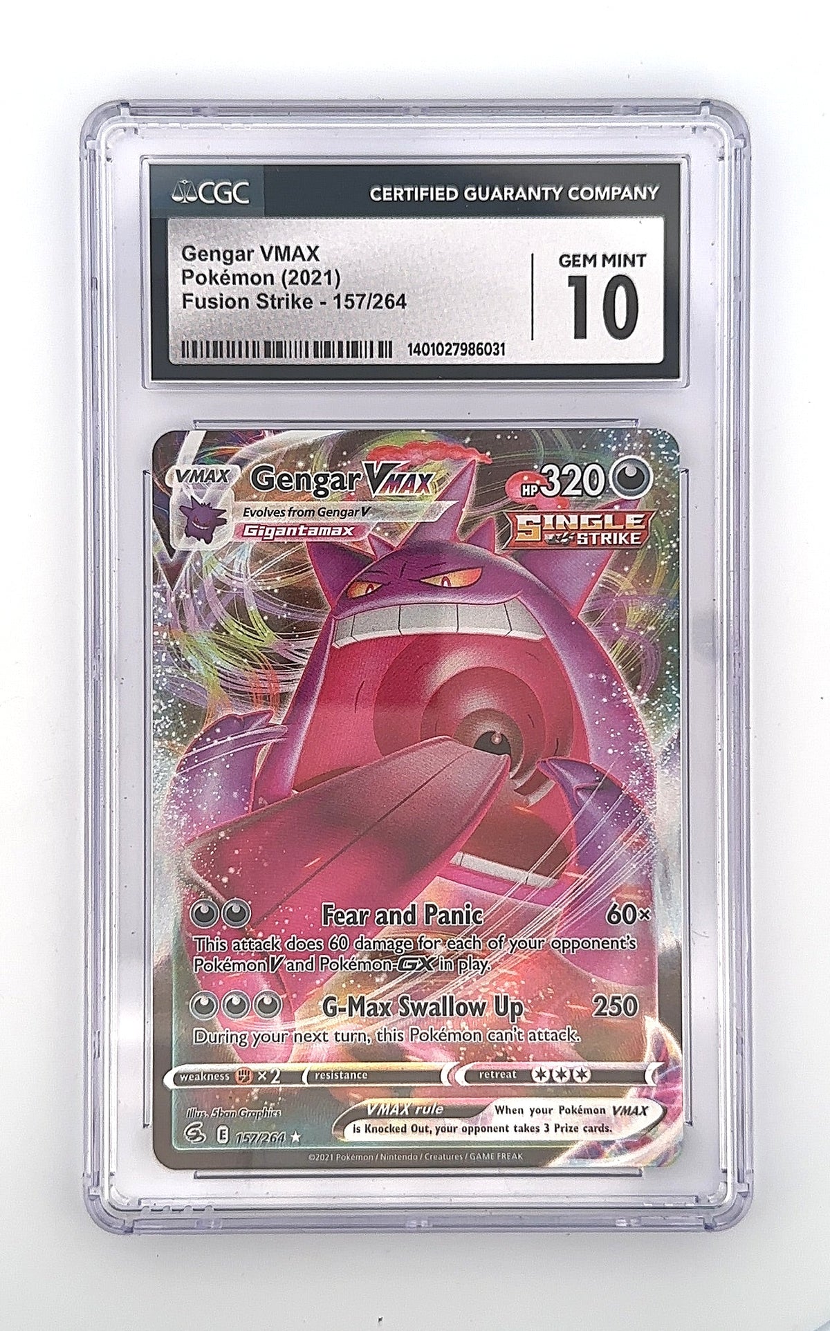 Gengar VMAX #157/264 CGC PRISTINE 10 — front