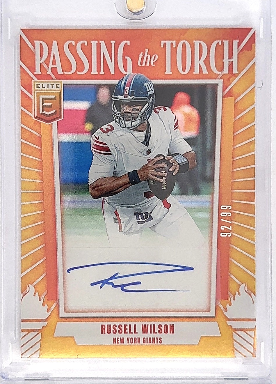 2025 Panini Donruss Elite Passing the Torch Signatures Single Russell Wilson #PTS-RWN — front
