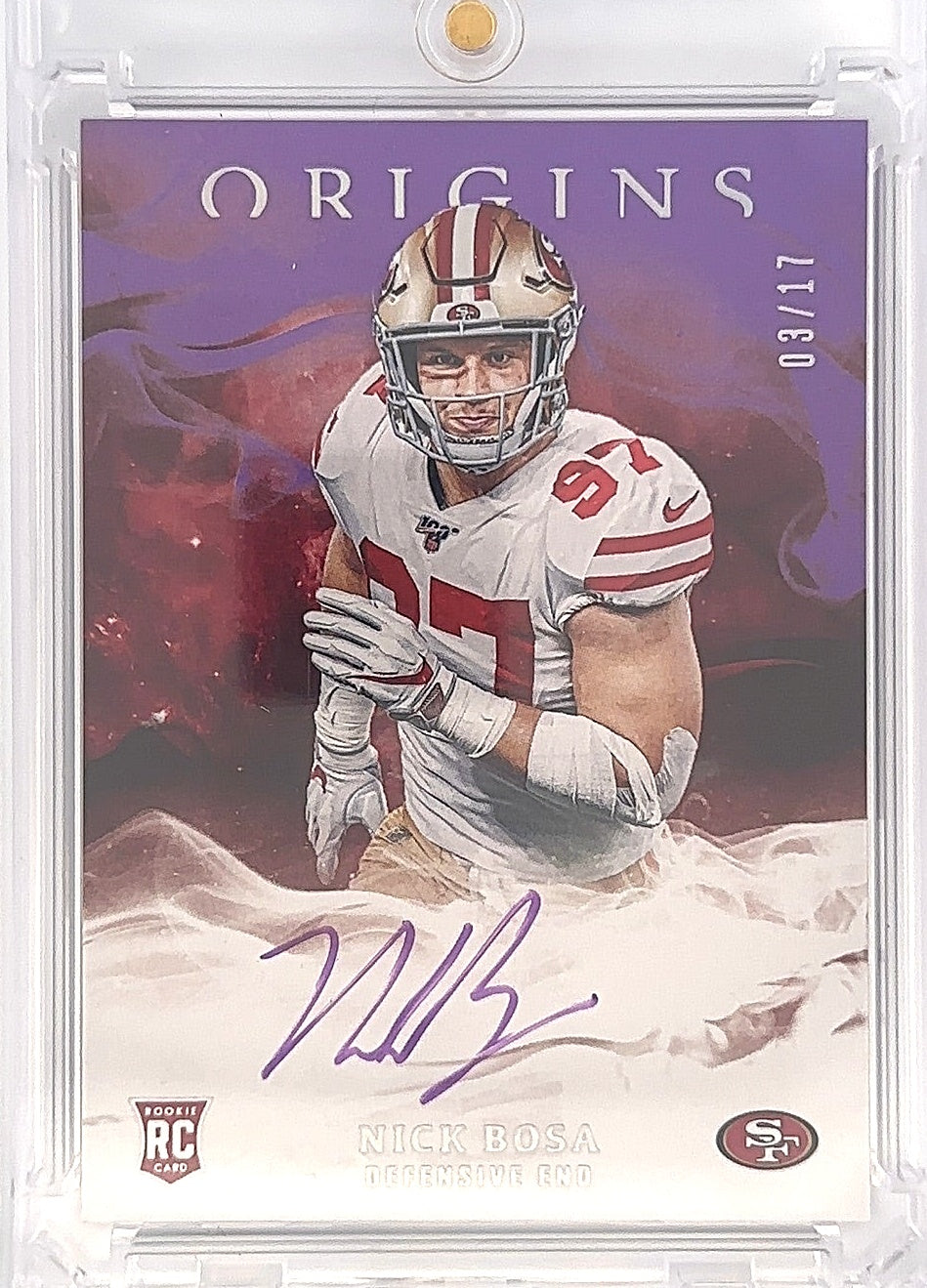 Nick Bosa Origins 03/17 Rookie Card Autograph — front