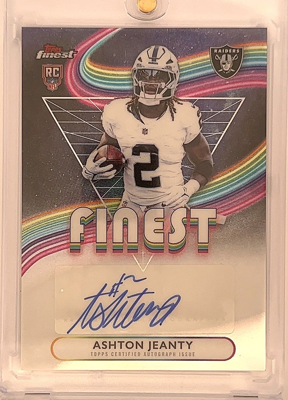 2025 Topps Finest Rookie Autograph Ashton Jeanty #RFA-AJ — front
