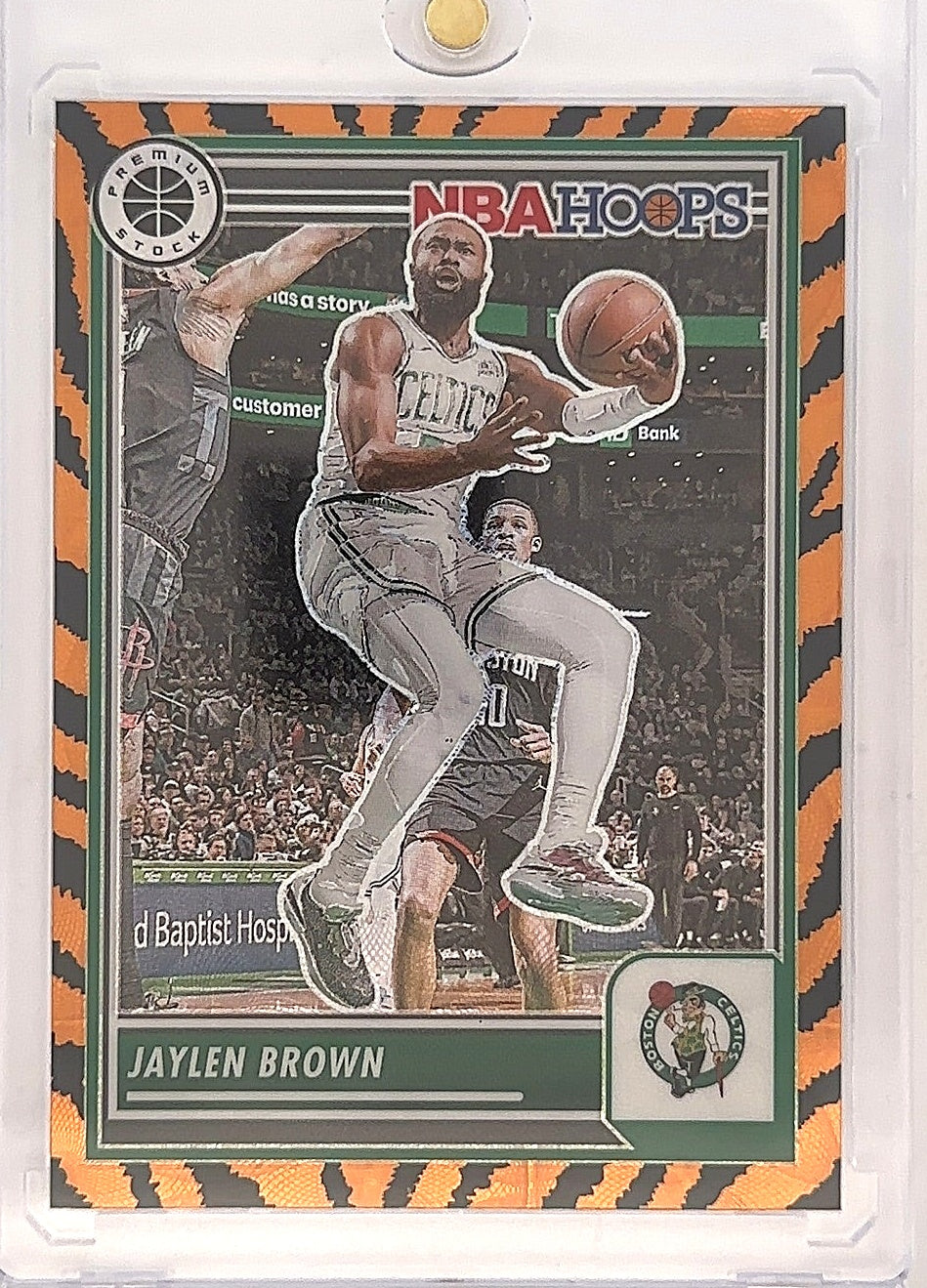 2023 Panini Hoops Premium Stock Jaylen Brown [Tiger Prizm] #81 — front