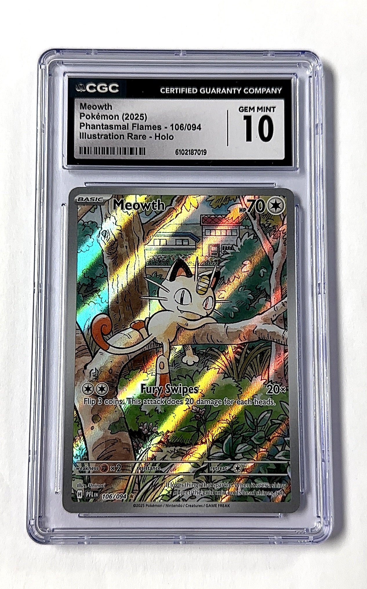 Meowth #106/094 CGC PRISTINE 10 — front