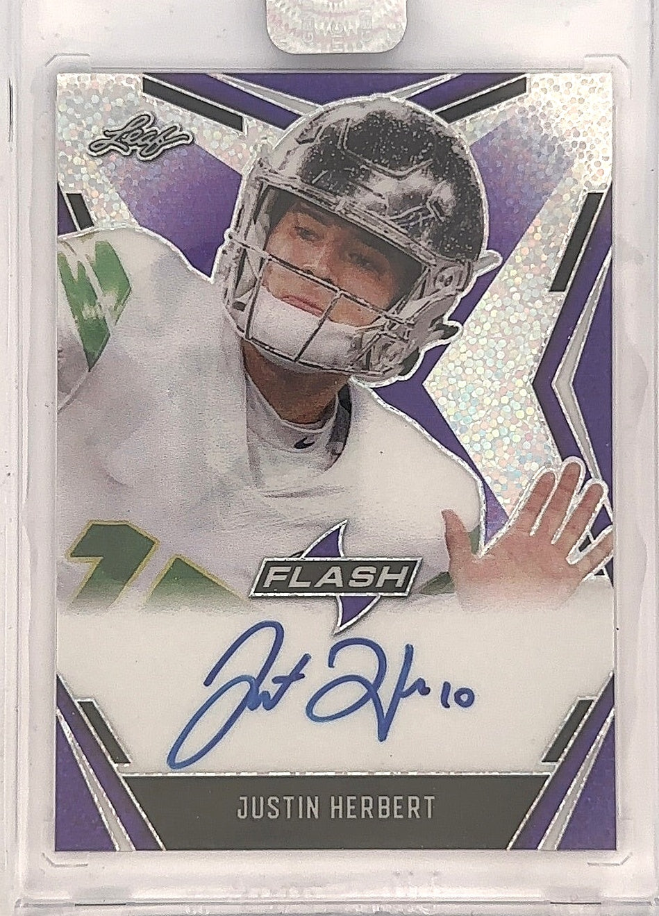 2020 Leaf Trinity Patch Autograph Justin Herbert #PA-JH2 — front