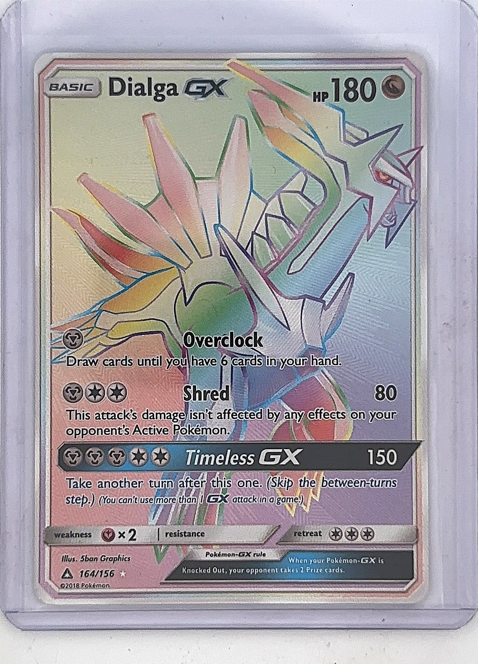 Dialga GX (Secret Rare) #164/156 — front