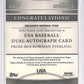 2010 Sonny Gray/George Springer Bowman Sterling Dual Auto #BSDA-13 — back